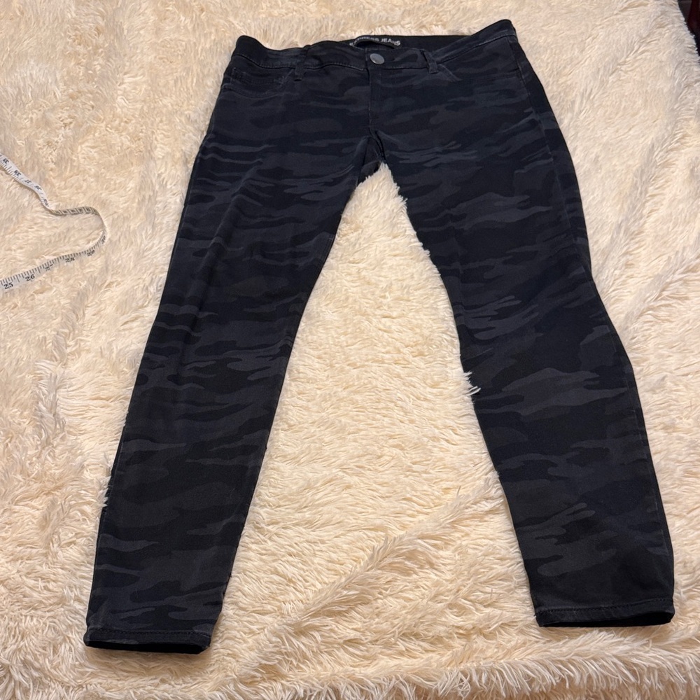 Express Black Camo Skinny Jeans